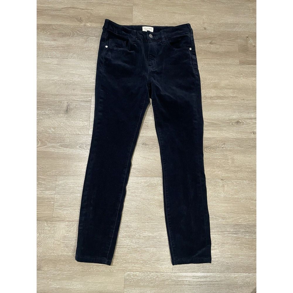 Anthropologie Pilcro Women's Size 27 Dark Navy Blue Corduroy High Rise Skinny - Picture 1 of 7